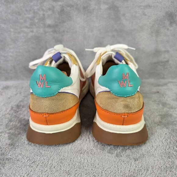 Womens Madewell MWL Kickoff Trainer Color Block Sneakers Leather & Suede 9.5M - Picture 4 of 8